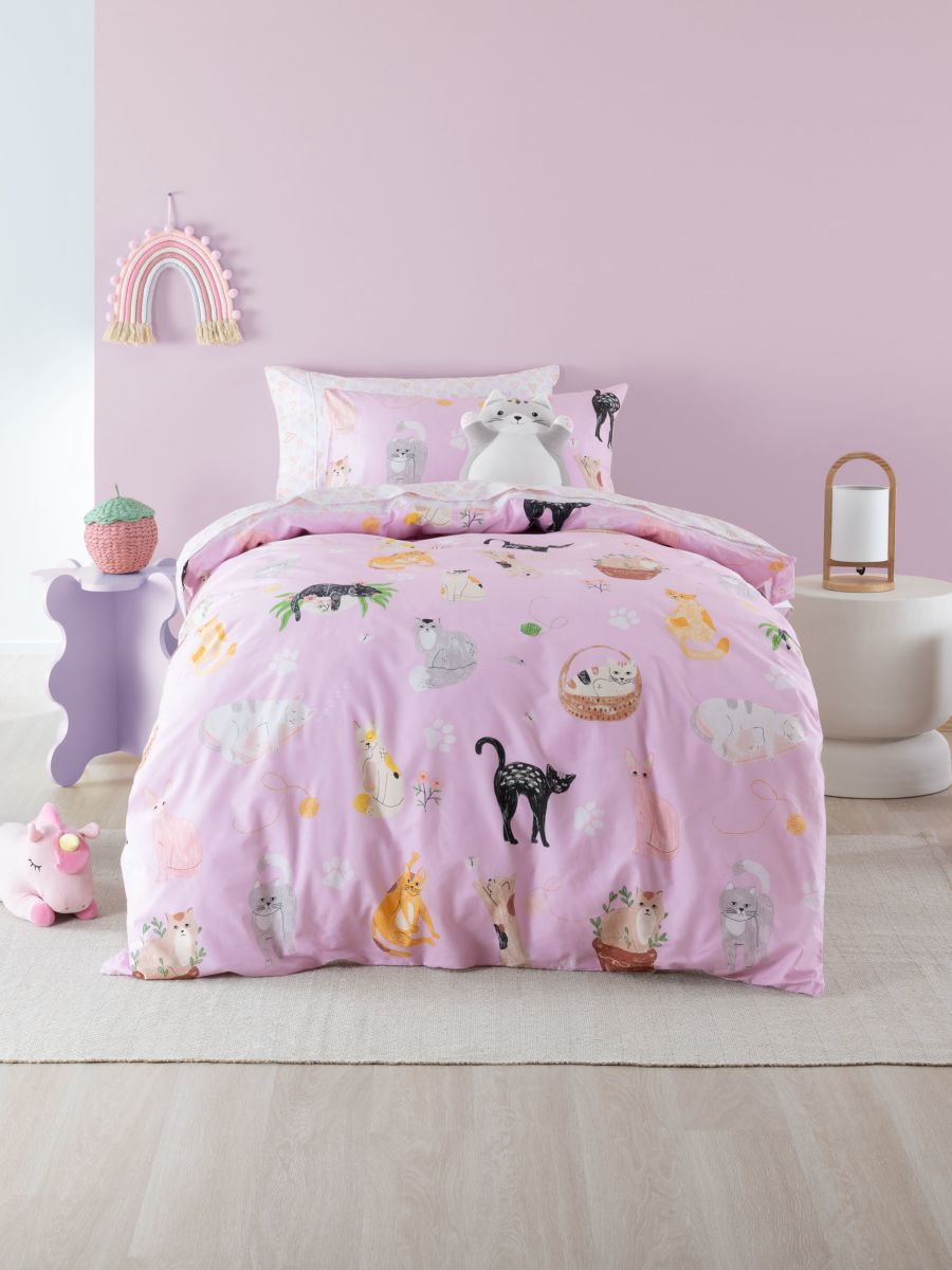 Cuddly Cat Duvet Cover Set